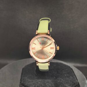 Reloj Mujer Curren Cuero Color Verde Claro