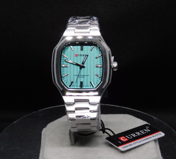 Reloj Hombre Curren Acero Inoxidable Color Tiffany