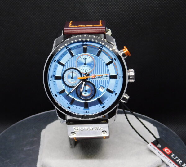Reloj Hombre Correa Cuero Marca Curren Cronógrafo
