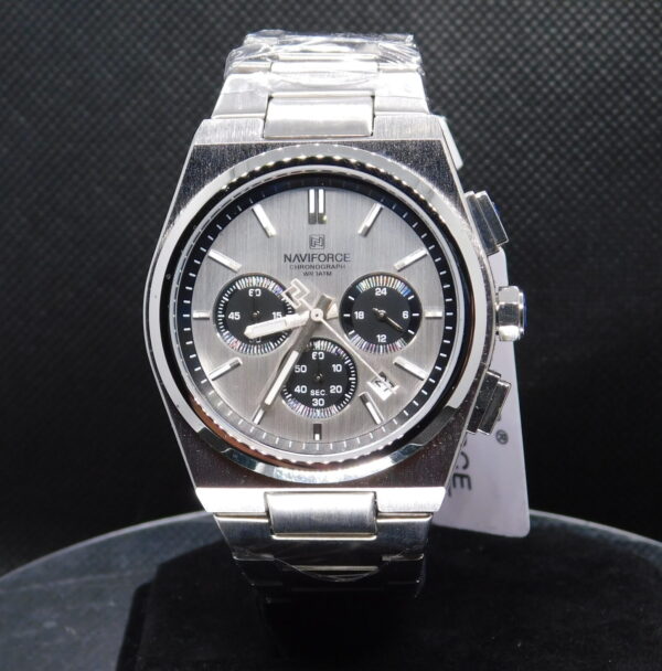Reloj Cronógrafo Silver Black NaviForce Hombre