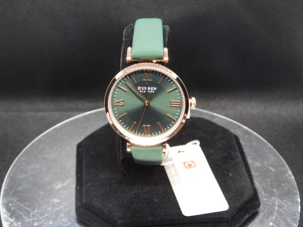 Reloj Mujer Curren Cuero Color Verde