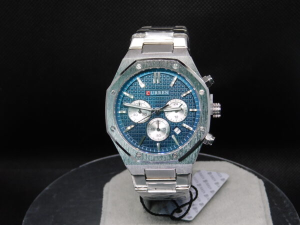 Reloj Hombre Curren Octagonal Color Silver Blue