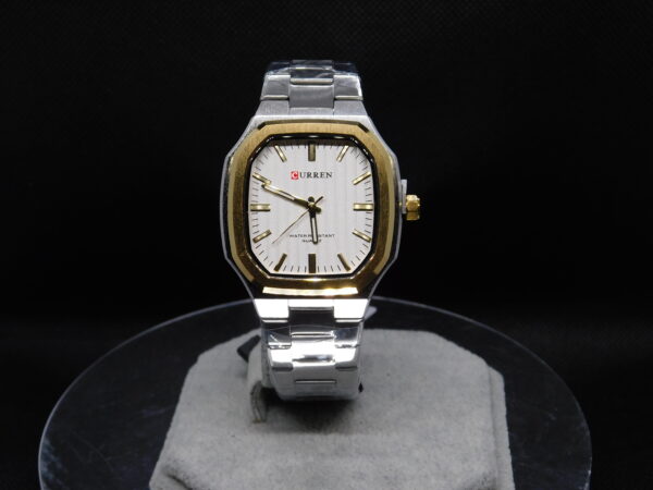 Reloj Hombre Curren Acero Inoxidable Color Silver Gold