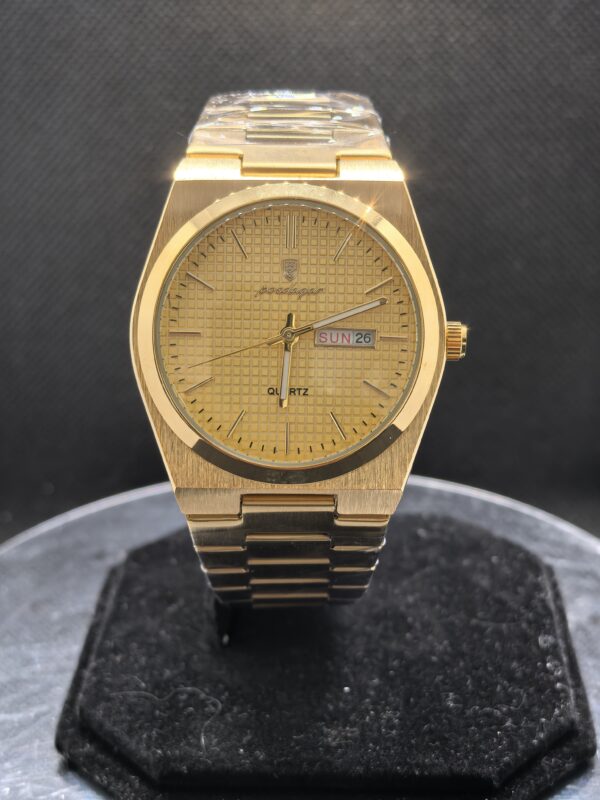 Reloj de Acero Inoxidable Dorado Marca Poedagar