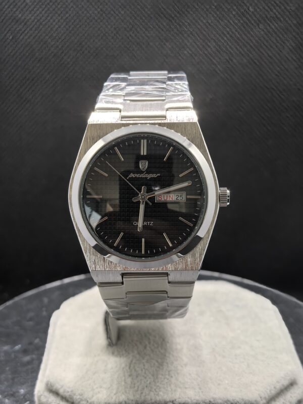 Reloj de Acero Inoxidable Negro Marca Poedagar