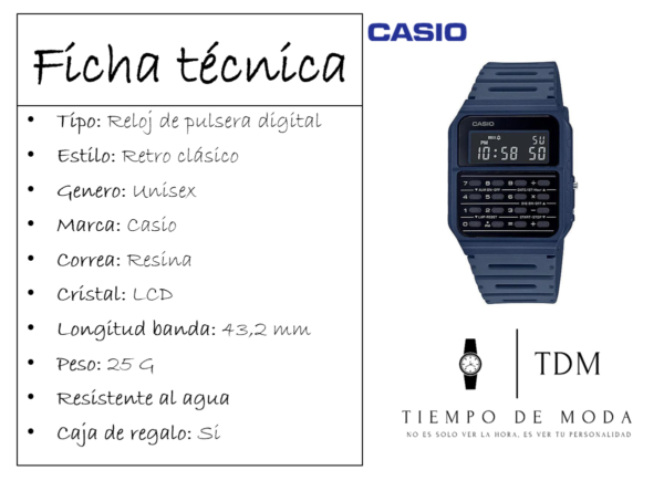 Reloj Unisex Casio CA-53WF-2B - Imagen 2